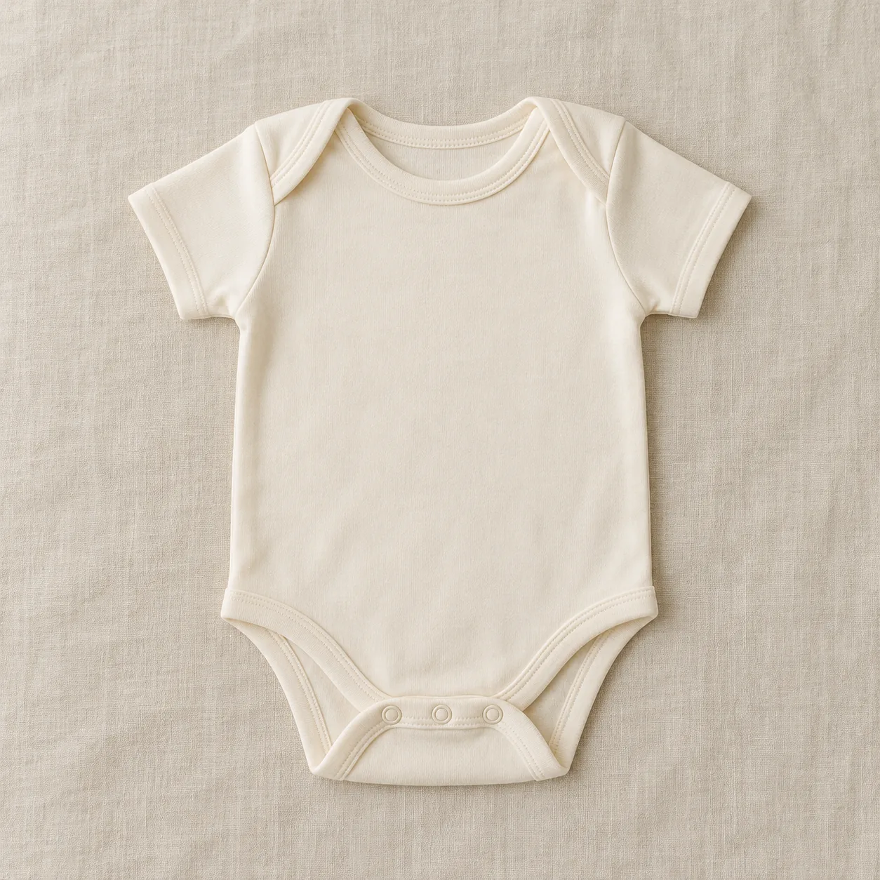 Cloud Short-Sleeve Bodysuit — Cream