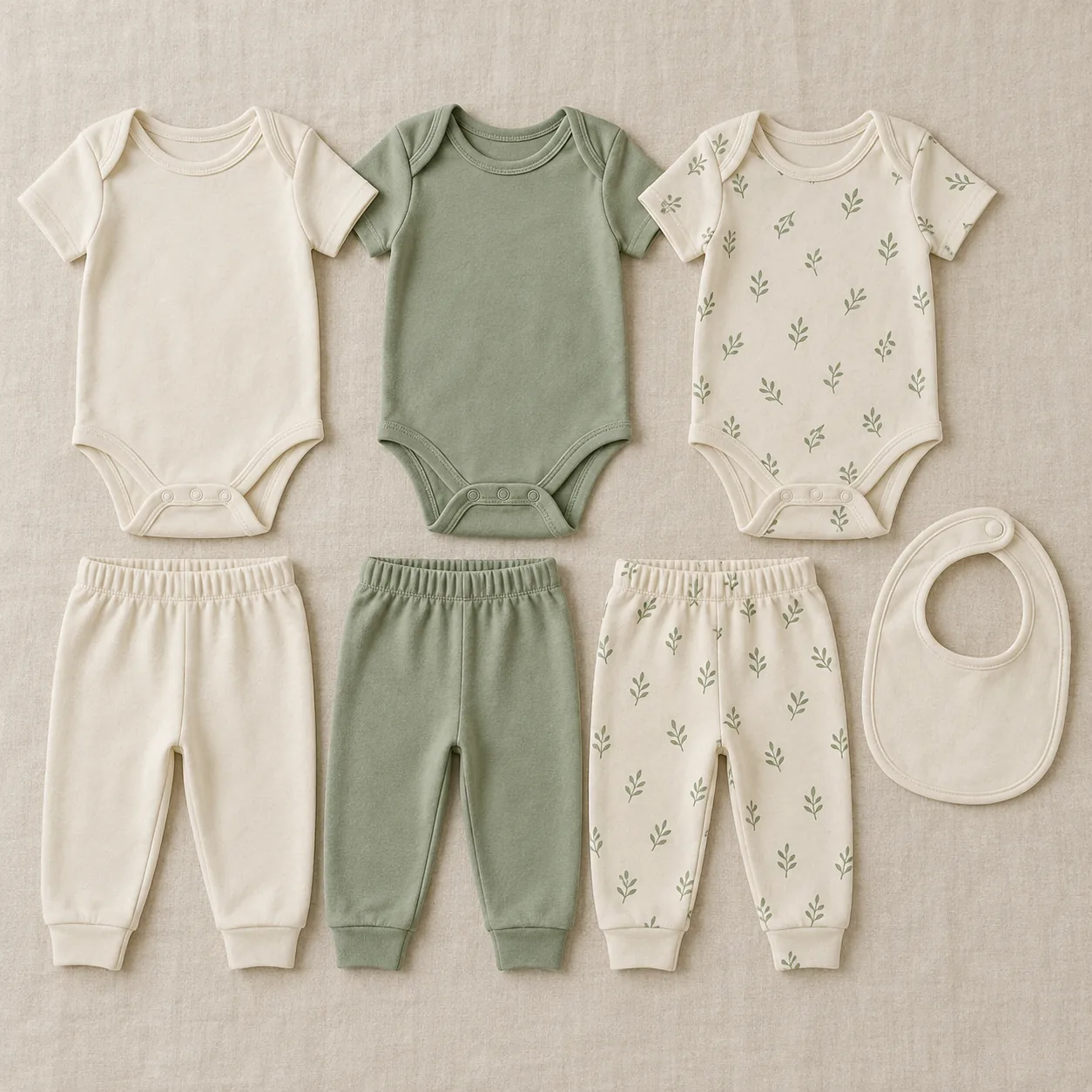 Little Garden Seven-Piece Set — Sage / Cream