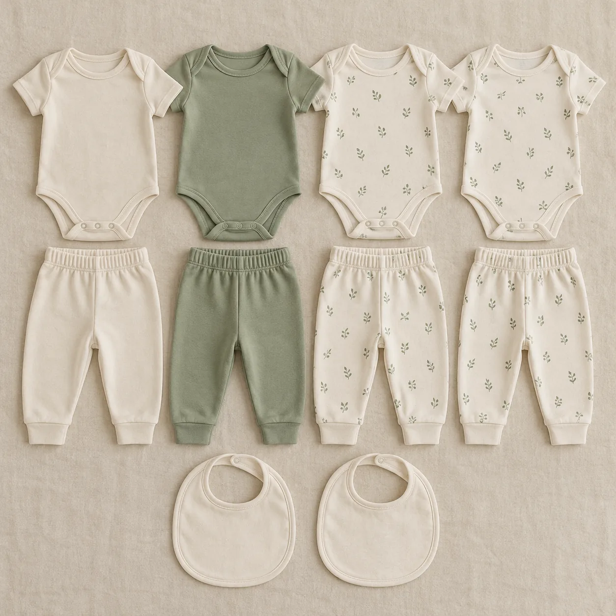Little Meadow Ten-Piece Gift Set — Cream / Sage
